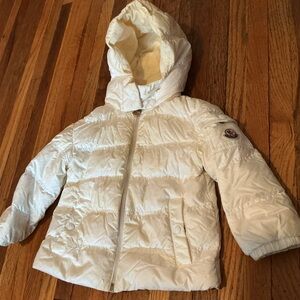 Moncler Cream Puffer Jacket for Kids